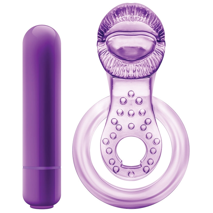 Play With Me Lick It Double Strap Cockring