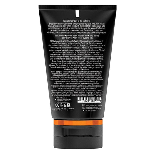Wicked Jelle Heat Warming Waterbased Anal Lubricant 4oz