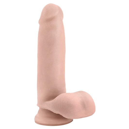 Dr. Skin Glide Self Lubricating Dildo with Balls-Vanilla 7