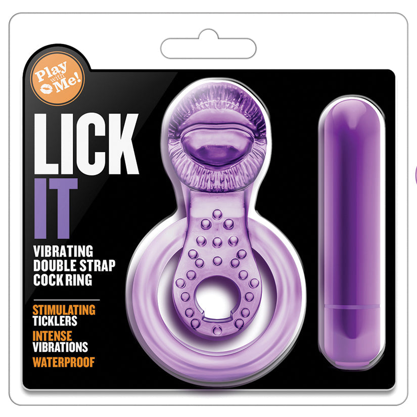 Play With Me Lick It Double Strap Cockring