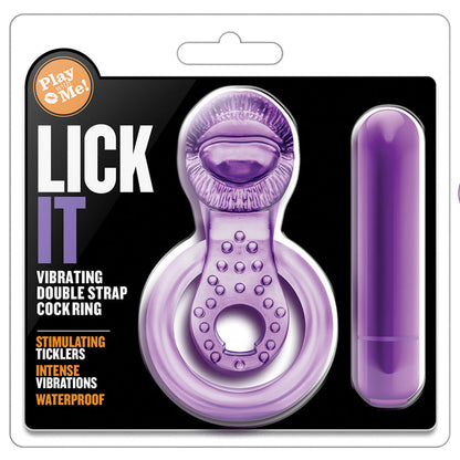 Play With Me Lick It Double Strap Cockring